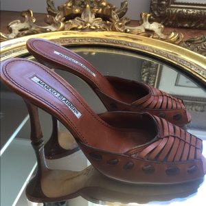 Manolo Blahnik slip on heels